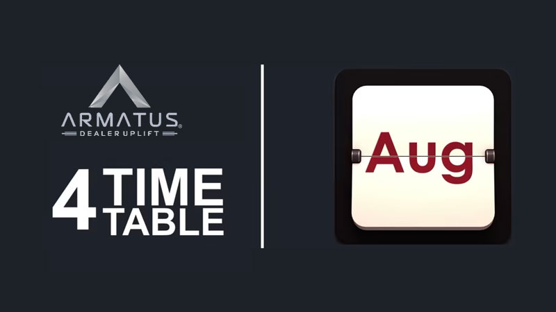 The start of the Armatus Dealer Uplift video about how we perform retail warranty reimbursement submissions quicker than our competitors, which shows a flip calendar.